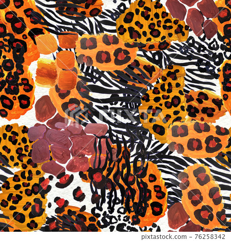 Animal mix print seamless pattern. Abstract background 76258342
