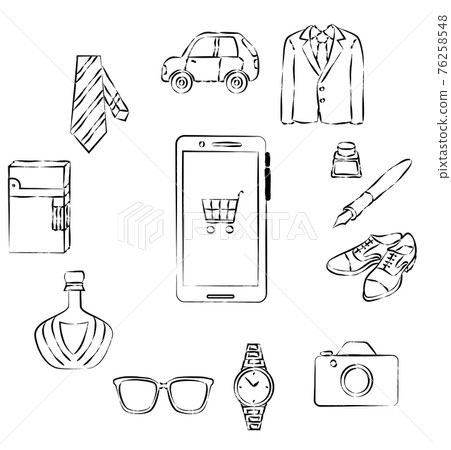 矢量 一套 手寫 76258548