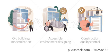 Building and rennovation abstract concept vector illustrations. Building and rennovation abstract concept vector illustrations. 76258568