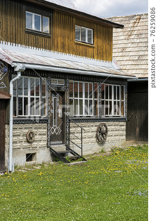 Painted folk house, Cicmany, Slovakia 76259086
