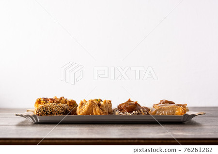 Assortment of Ramadan dessert baklava 76261282