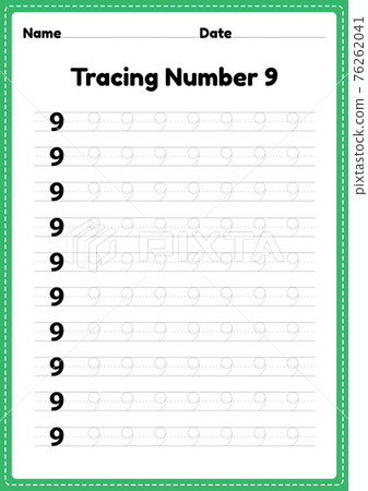 Tracing number 9 worksheet for kindergarten and preschool kids for educational handwriting practice in a printable page. Tracing number 9 worksheet for kindergarten and preschool kids for educational handwriting practice in a printable page. 76262041