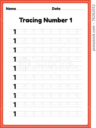 Tracing number 1 worksheet for kindergarten and preschool kids for educational handwriting practice in a printable page. Tracing number 1 worksheet for kindergarten and preschool kids for educational handwriting practice in a printable page. 76262052