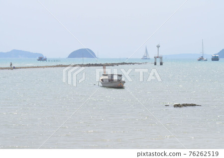 fishing boats near the sea and port in Phuket fishing boats near the sea and port in Phuket 76262519