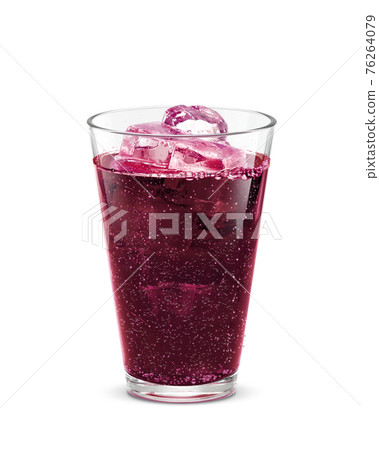 玻璃葡萄汽水飲料冰插畫寫實 玻璃葡萄汽水飲料冰插畫寫實 76264079