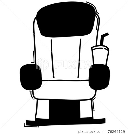 Cinema seat doodle vector icon. Drawing sketch illustration hand drawn line eps10 76264129