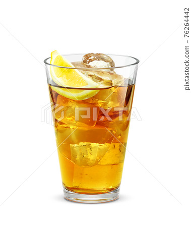 Glass Lemon Tea Lemon Drink Illustration Real 76264442