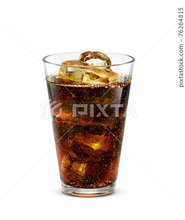 玻璃可樂冰飲插畫寫實 76264815