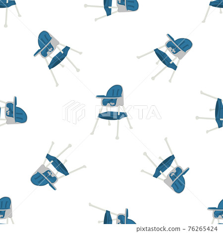 Illustration on theme colorful modern child high chair Illustration on theme colorful modern child high chair 76265424
