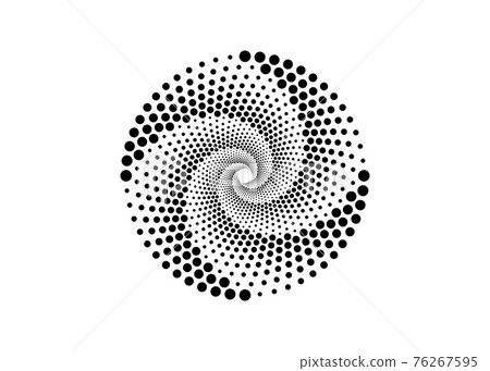 Halftone dots in spiral form, round logo. vector dotted frame. Twirl design concentric circles geometric element, abstract representation of technological camera shutter concept, isolated on white Halftone dots in spiral form, round logo. vector dotted frame. Twirl design concentric circles geometric element, abstract representation of technological camera shutter concept, isolated on white 76267595