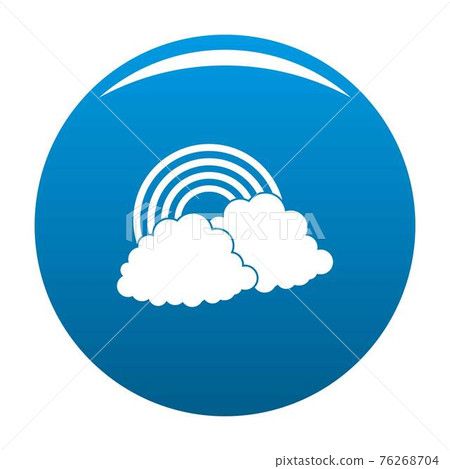 Rainbow icon blue vector Rainbow icon blue vector 76268704