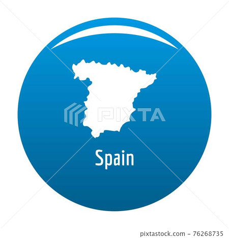 Spain map in black vector simple 76268735