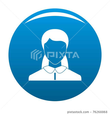 New woman avatar icon blue vector 76268868