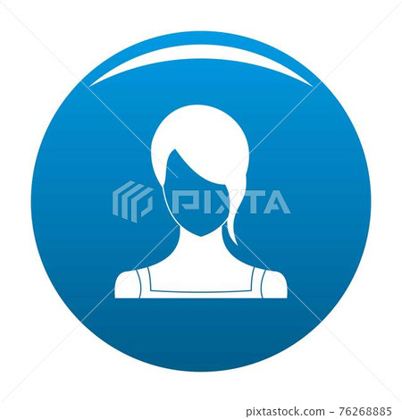 Girl avatar icon blue vector Girl avatar icon blue vector 76268885