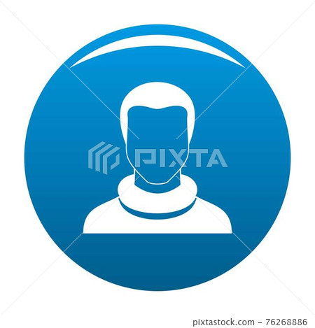 Man avatar icon blue vector Man avatar icon blue vector 76268886