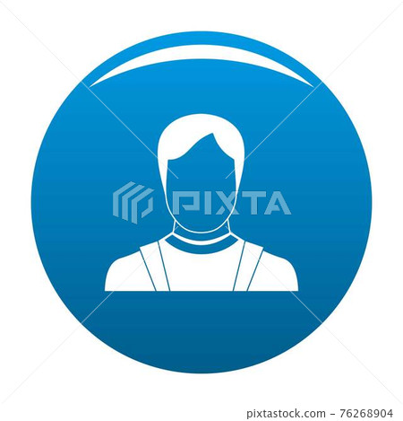Man avatar icon blue vector 76268904