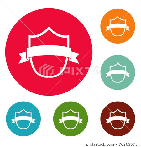 Badge modern icons circle set vector - Stock Illustration [76269573 ...