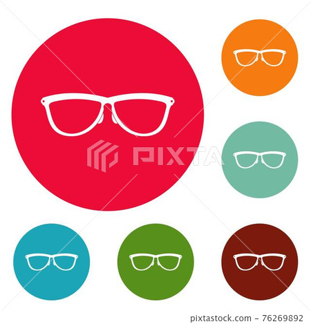 Stylish eyeglasses icons circle set vector - Stock Illustration ...