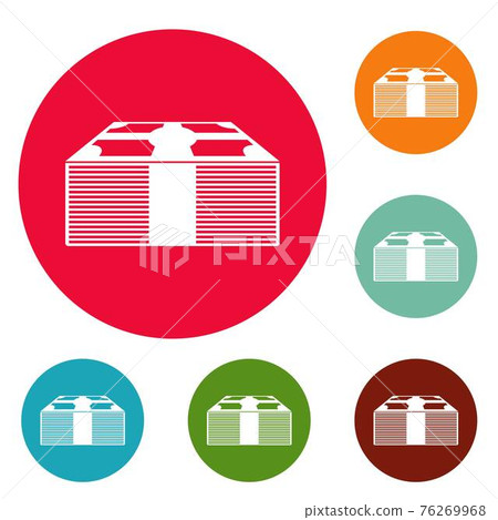 Investment money icons circle set vector 76269968