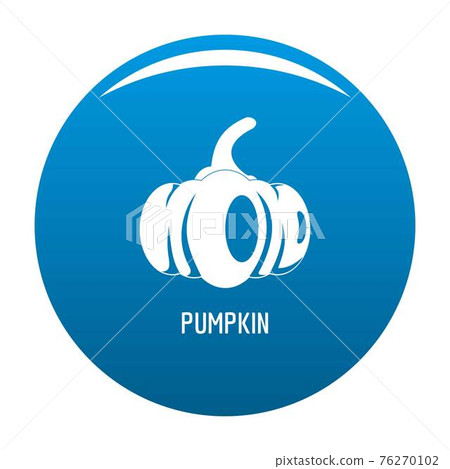 Pumpkin icon blue vector Pumpkin icon blue vector 76270102