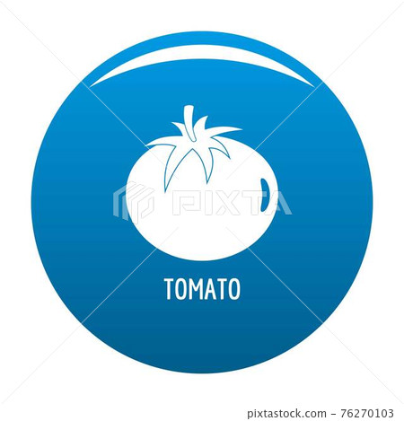 Tomato icon blue vector 76270103