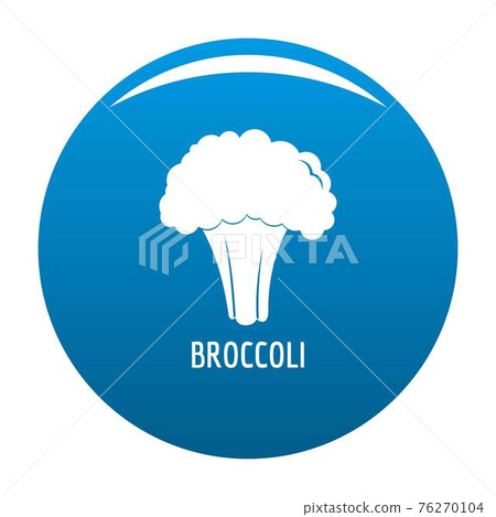 Broccoli icon blue vector Broccoli icon blue vector 76270104