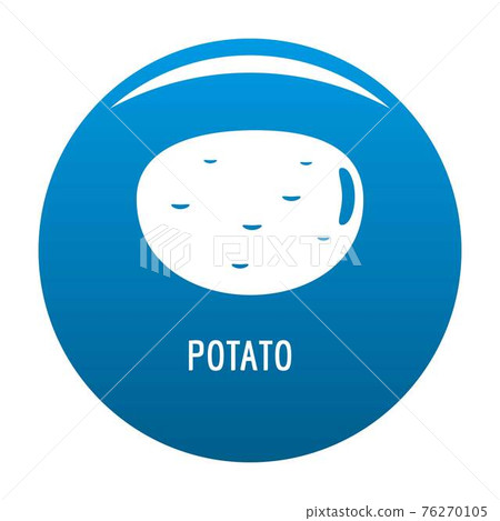 Potato icon blue vector Potato icon blue vector 76270105