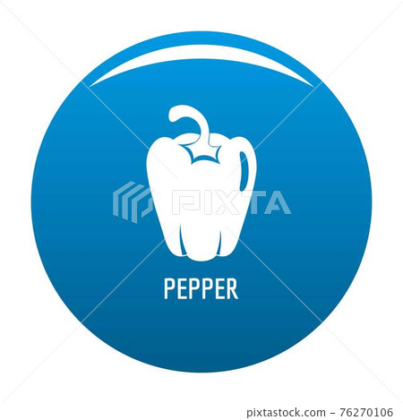 Pepper icon blue vector Pepper icon blue vector 76270106