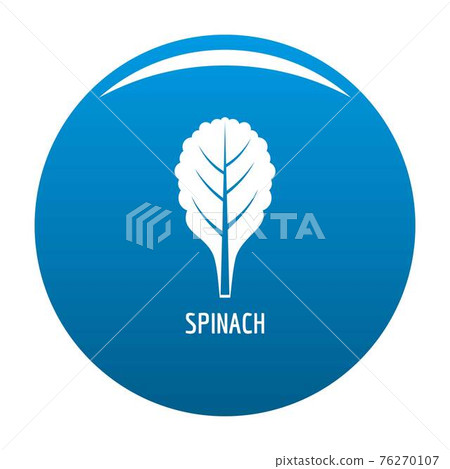 Spinach icon blue vector Spinach icon blue vector 76270107
