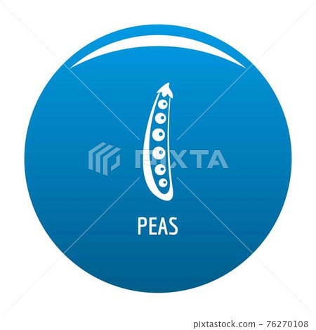 Peas icon blue vector 76270108