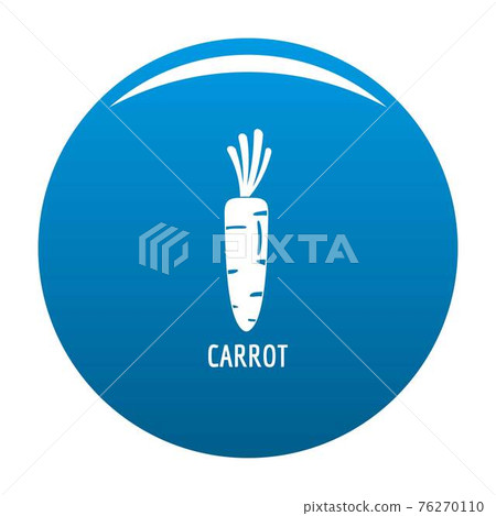 Carrot icon blue vector Carrot icon blue vector 76270110