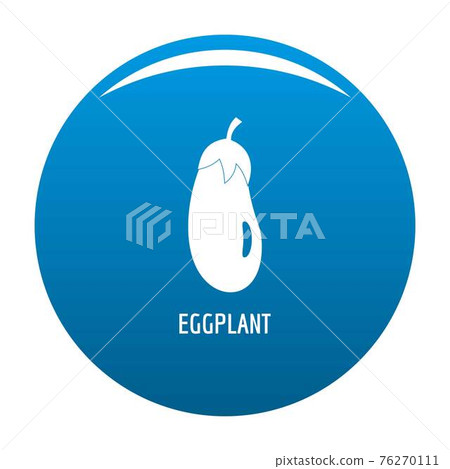 Eggplant icon blue vector Eggplant icon blue vector 76270111