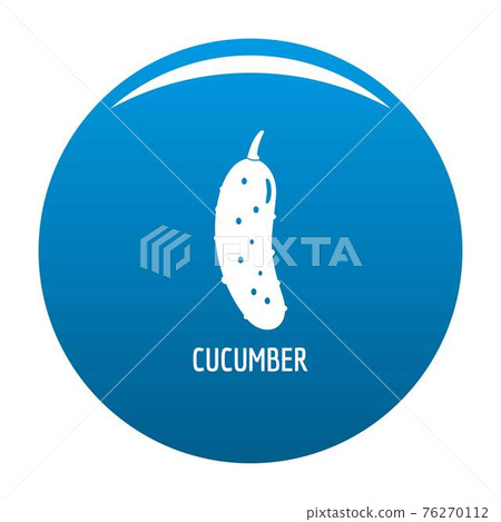 Cucumber icon blue vector 76270112