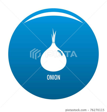 Onion icon blue vector Onion icon blue vector 76270115