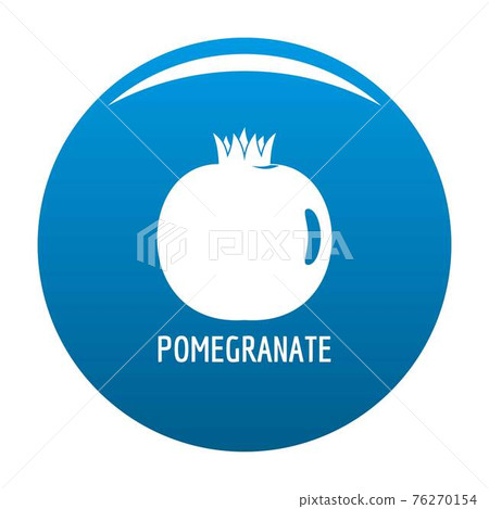 Pomegranate icon blue vector Pomegranate icon blue vector 76270154