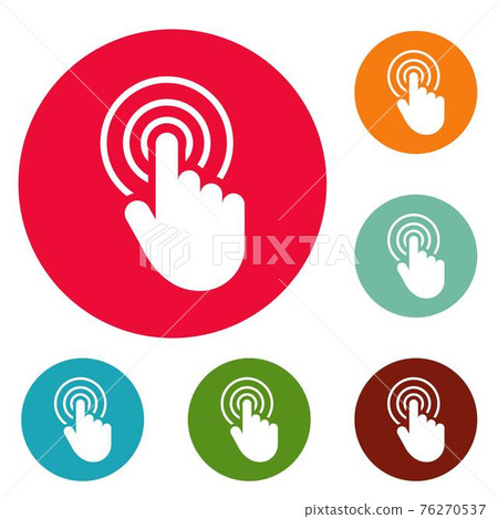 hand cursor web icons circle set vector 76270537