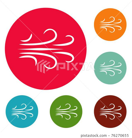 Wind icons circle set vector 76270655