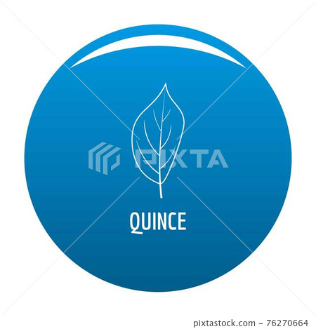 Quince leaf icon blue vector 76270664