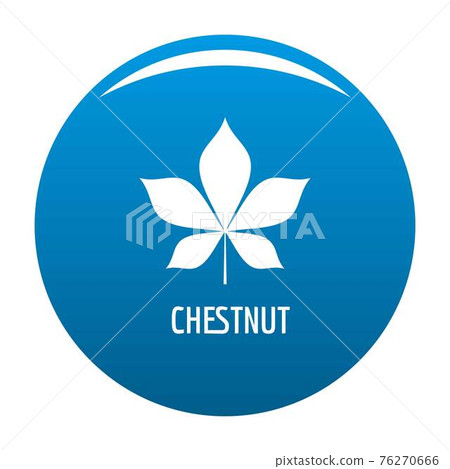 Chestnut leaf icon blue vector 76270666