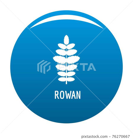 Rowan leaf icon blue vector 76270667