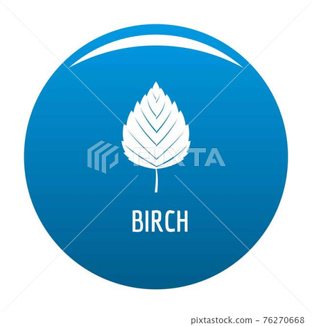 Birch leaf icon blue vector Birch leaf icon blue vector 76270668