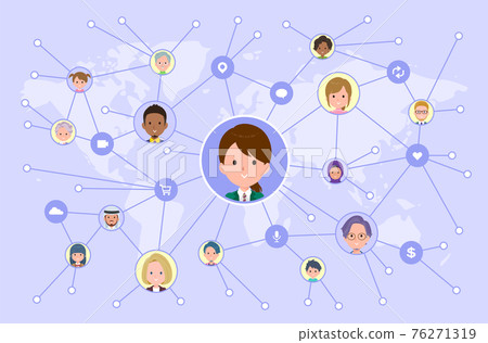 networking, female, lady - Stock Illustration [76271319] - PIXTA