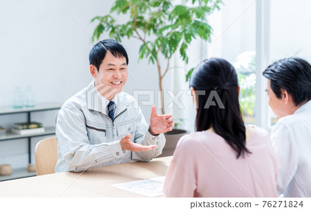 A businessman who sells reforms to senior couples 76271824