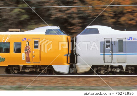 JR West 289 series limited express Kounotori "following the land related to Akechi Mitsuhide" wrapping organization 76271986
