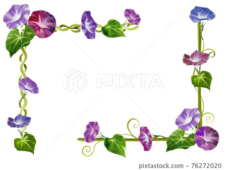 牽牛花手繪水彩裝飾框 76272020