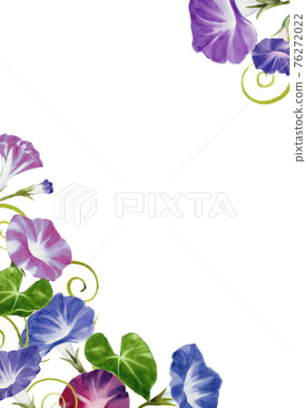 牽牛花手繪水彩裝飾框 牽牛花手繪水彩裝飾框 76272022