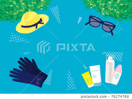 UV protection illustration set UV protection illustration set 76274768