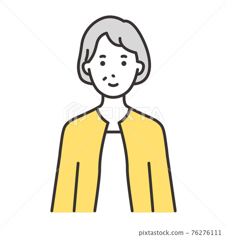 Middle-aged female facial expression smiles Middle-aged female facial expression smiles 76276111