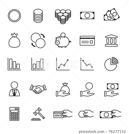 Finance icon illustration set Finance icon illustration set 76277132