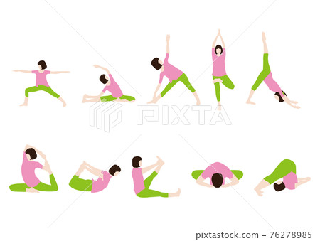 Various yoga poses 76278985